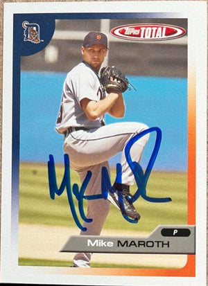 Mike Maroth Signed 2005 Topps Total Baseball Card - Detroit Tigers