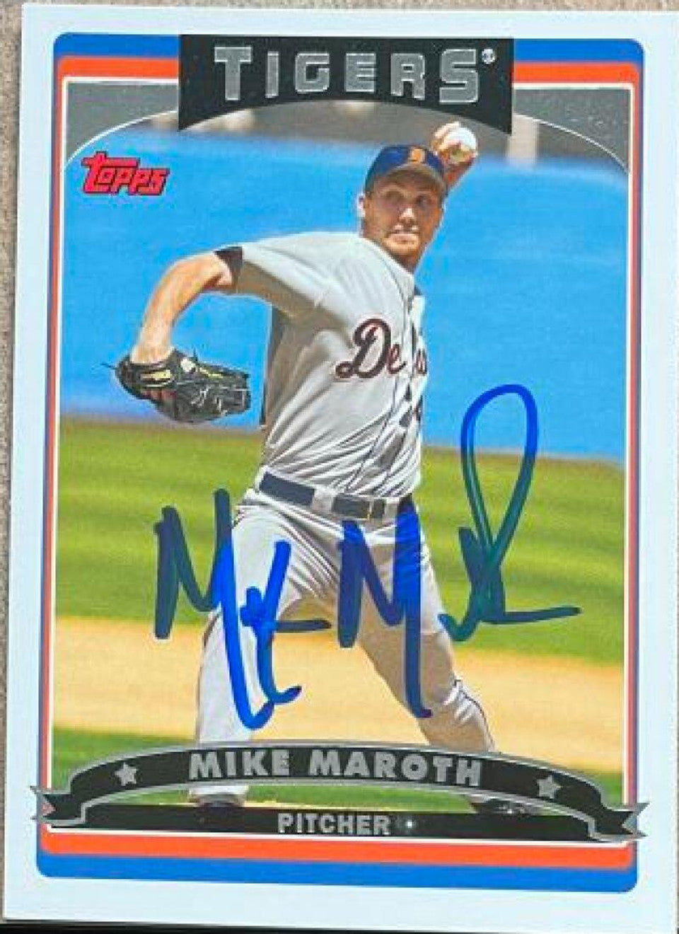 Mike Maroth Signed 2006 Topps Baseball Card - Detroit Tigers