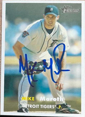 Mike Maroth Signed 2006 Topps Heritage Baseball Card - Detroit Tigers