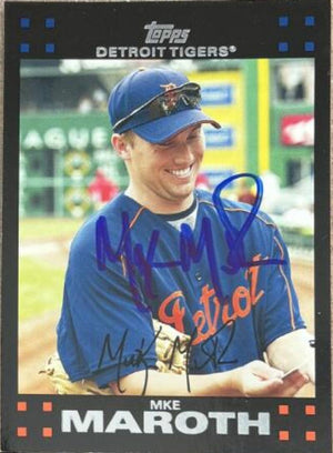 Mike Maroth Signed 2007 Topps Baseball Card - Detroit Tigers