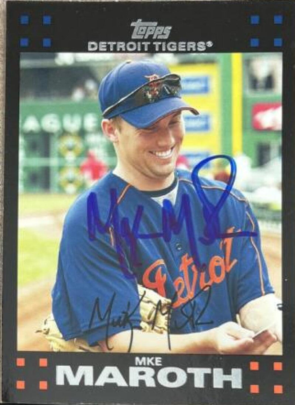 Mike Maroth Signed 2007 Topps Baseball Card - Detroit Tigers (Red Back)