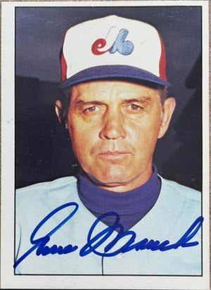 Gene Mauch Signed 1976 SSPC Baseball Card - Montreal Expos