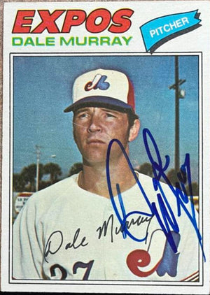 Dale Murray Signed 1977 Topps Baseball Card - Montreal Expos