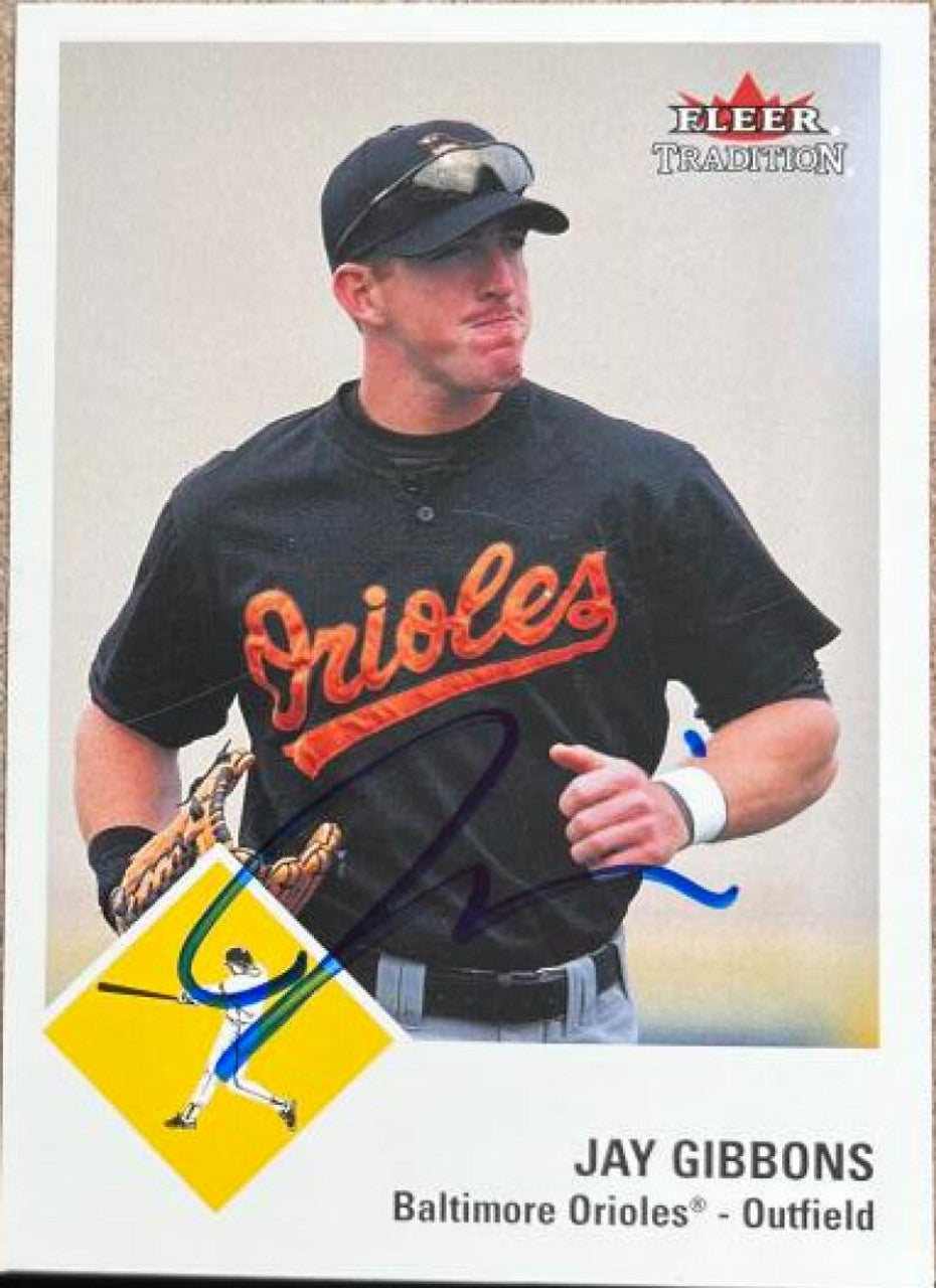 Jay Gibbons Signed 2003 Fleer Tradition Baseball Card - Baltimore Orioles