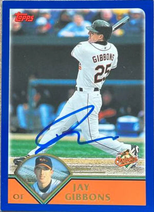 ジェイ・ギボンズ サイン入り 2003 Topps ベースボールカード - ボルチモア・オリオールズ