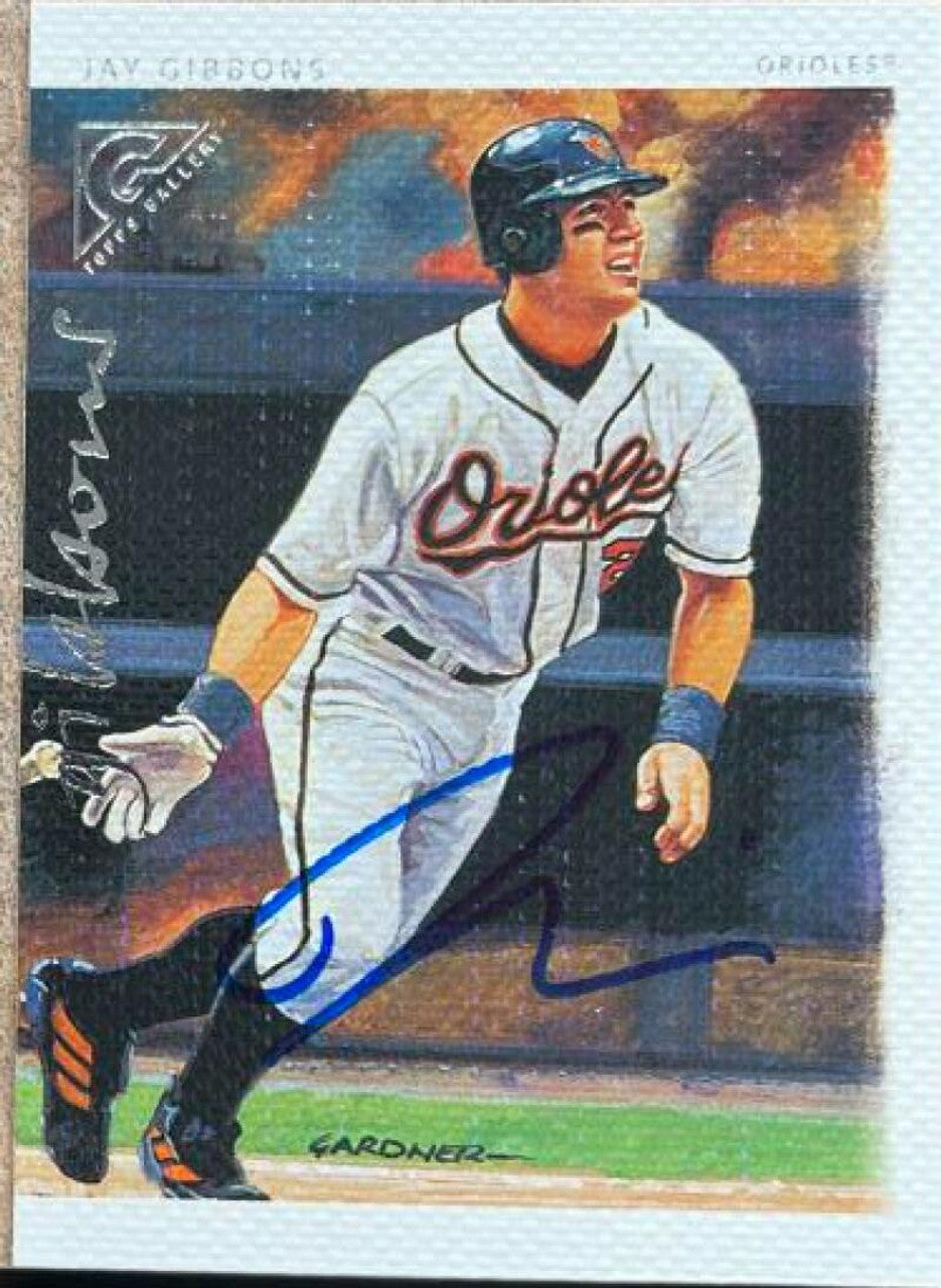 Jay Gibbons Signed 2003 Topps Gallery Baseball Card - Baltimore Orioles