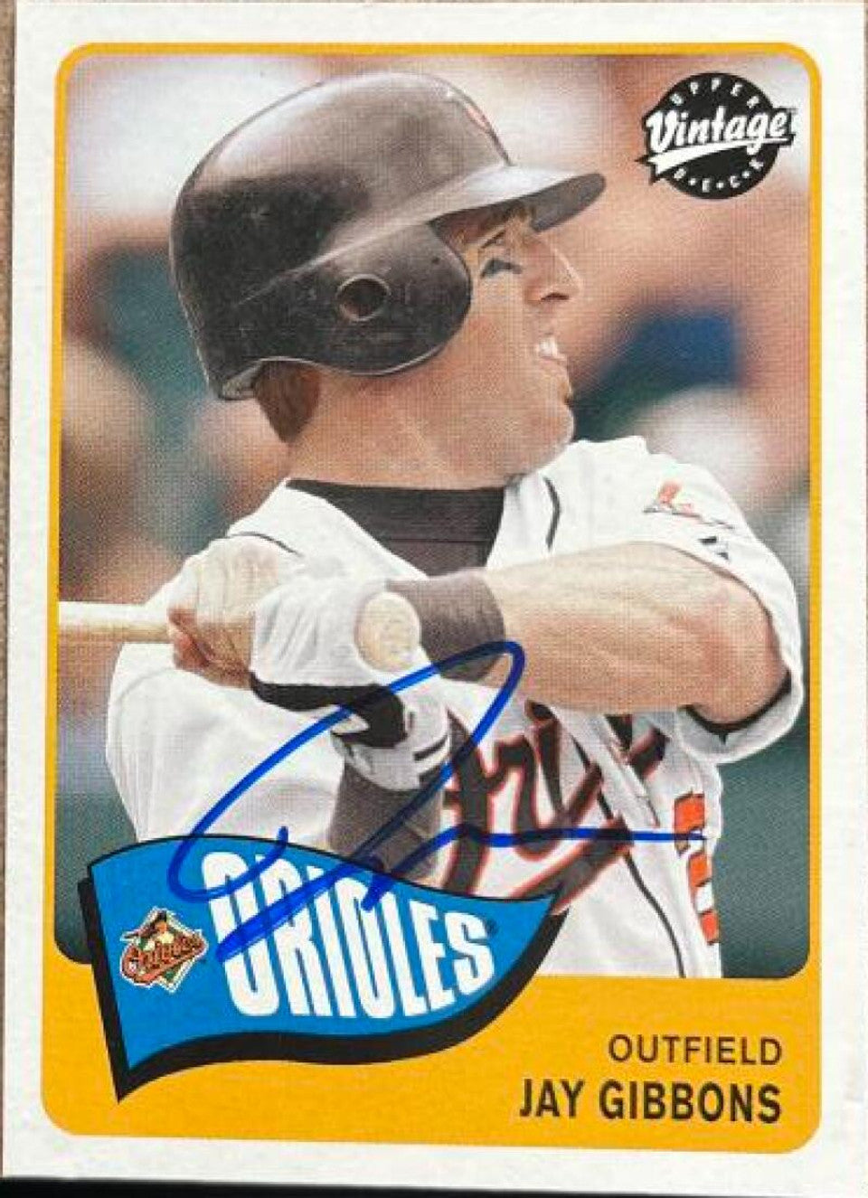 Jay Gibbons Signed 2003 Upper Deck Vintage Baseball Card - Baltimore Orioles