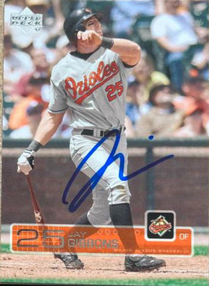 Jay Gibbons Signed 2003 Upper Deck Baseball Card - Baltimore Orioles