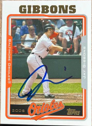 ジェイ・ギボンズ サイン入り 2005 Topps ベースボールカード - ボルチモア・オリオールズ
