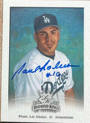 Paul Lo Duca Signed 2002 Donruss Diamond Kings Baseball Card - Los Angeles Dodgers