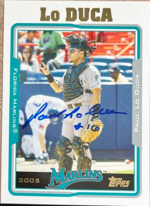 Paul Lo Duca Signed 2005 Topps Baseball Card - Florida Marlins