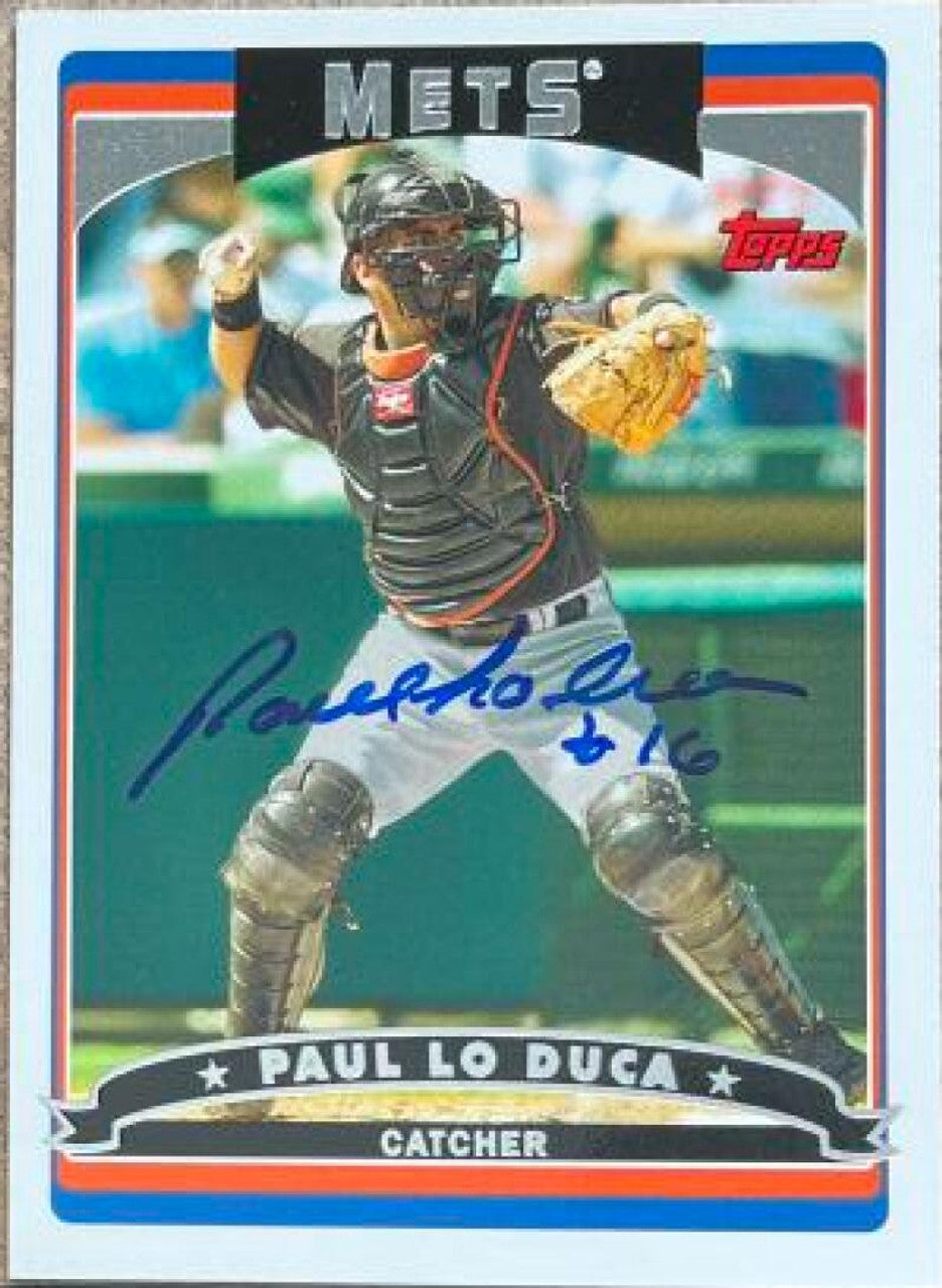 Paul Lo Duca Signed 2006 Topps Baseball Card - New York Mets