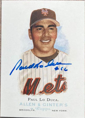 Paul Lo Duca Signed 2006 Allen & Ginter Baseball Card - New York Mets