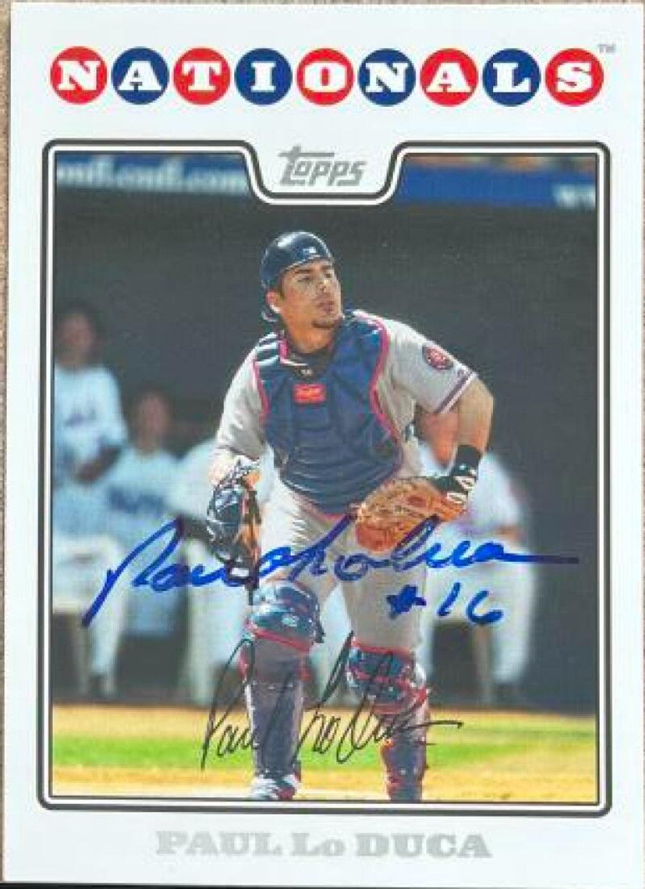 ポール・ロ・ドゥーカ サイン入り 2008 Topps ベースボールカード - ワシントン・ナショナルズ