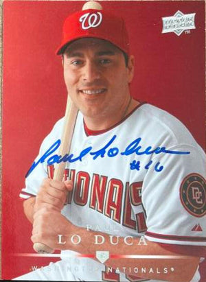 Paul Lo Duca Signed 2008 Upper Deck Baseball Card - Washington Nationals