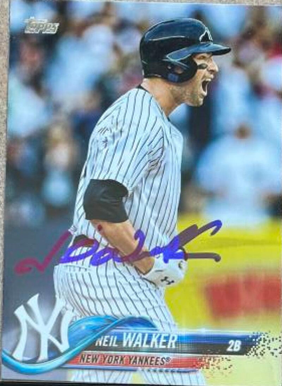 Neil Walker Signed 2018 Topps Update Baseball Card - New York Yankees