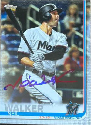 Neil Walker Signed 2019 Topps Update Baseball Card - Florida Marlins