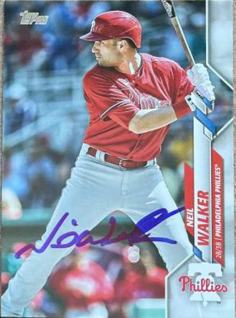 Neil Walker Signed 2020 Topps Update Baseball Card - Philadelphia Phillies