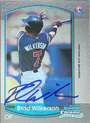 Brad Wilkerson Signed 2000 Bowman Chrome Draft Picks & Prospects Baseball Card - Montreal Expos