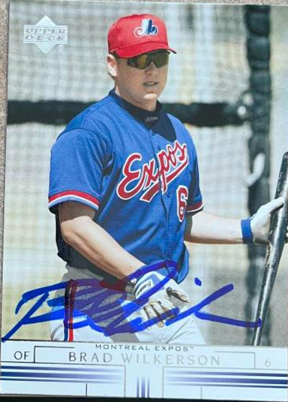 Brad Wilkerson Signed 2002 Upper Deck Baseball Card - Montreal Expos