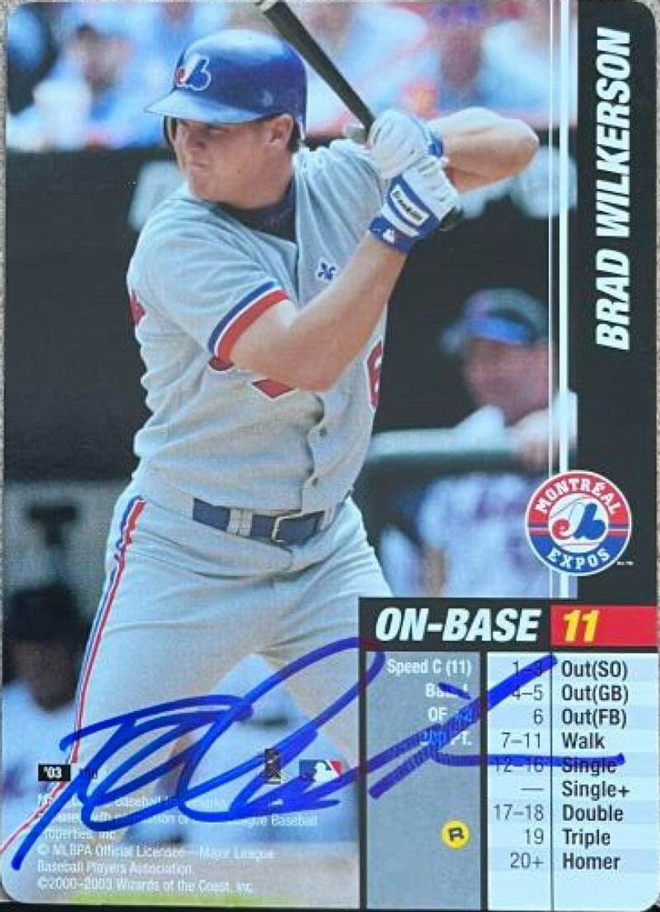 Brad Wilkerson Signed 2003 MLB Showdown Baseball Card - Montreal Expos