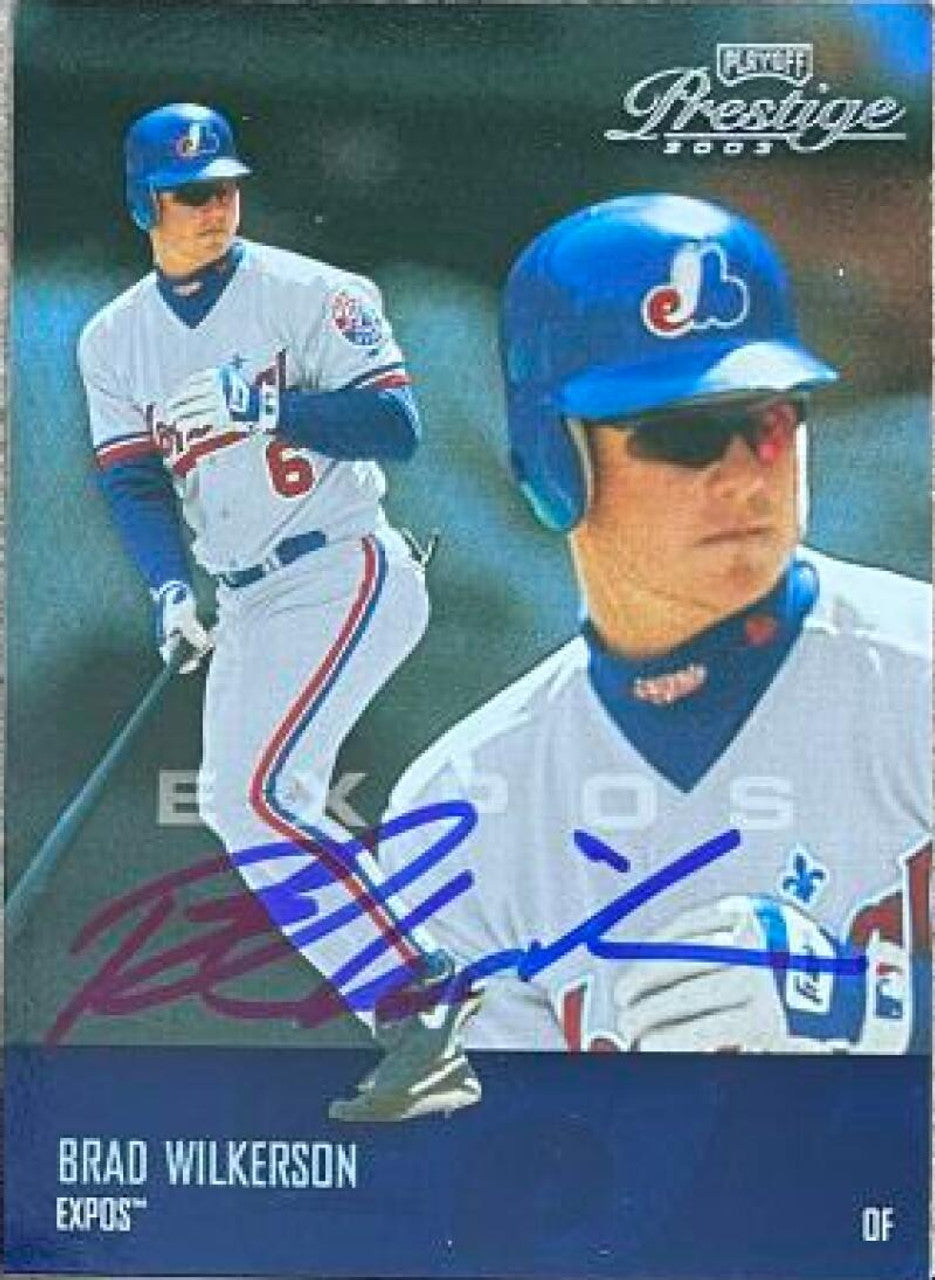 Brad Wilkerson Signed 2003 Playoff Prestige Baseball Card - Montreal Expos