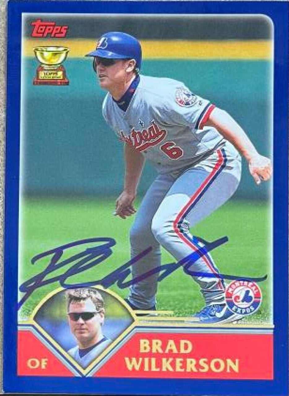 ブラッド・ウィルカーソン サイン入り 2003 Topps ベースボール カード - モントリオール エクスポズ