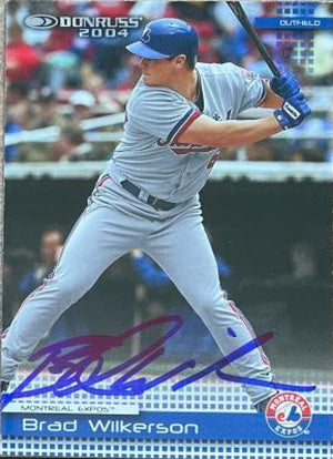 Brad Wilkerson Signed 2004 Donruss Baseball Card - Montreal Expos