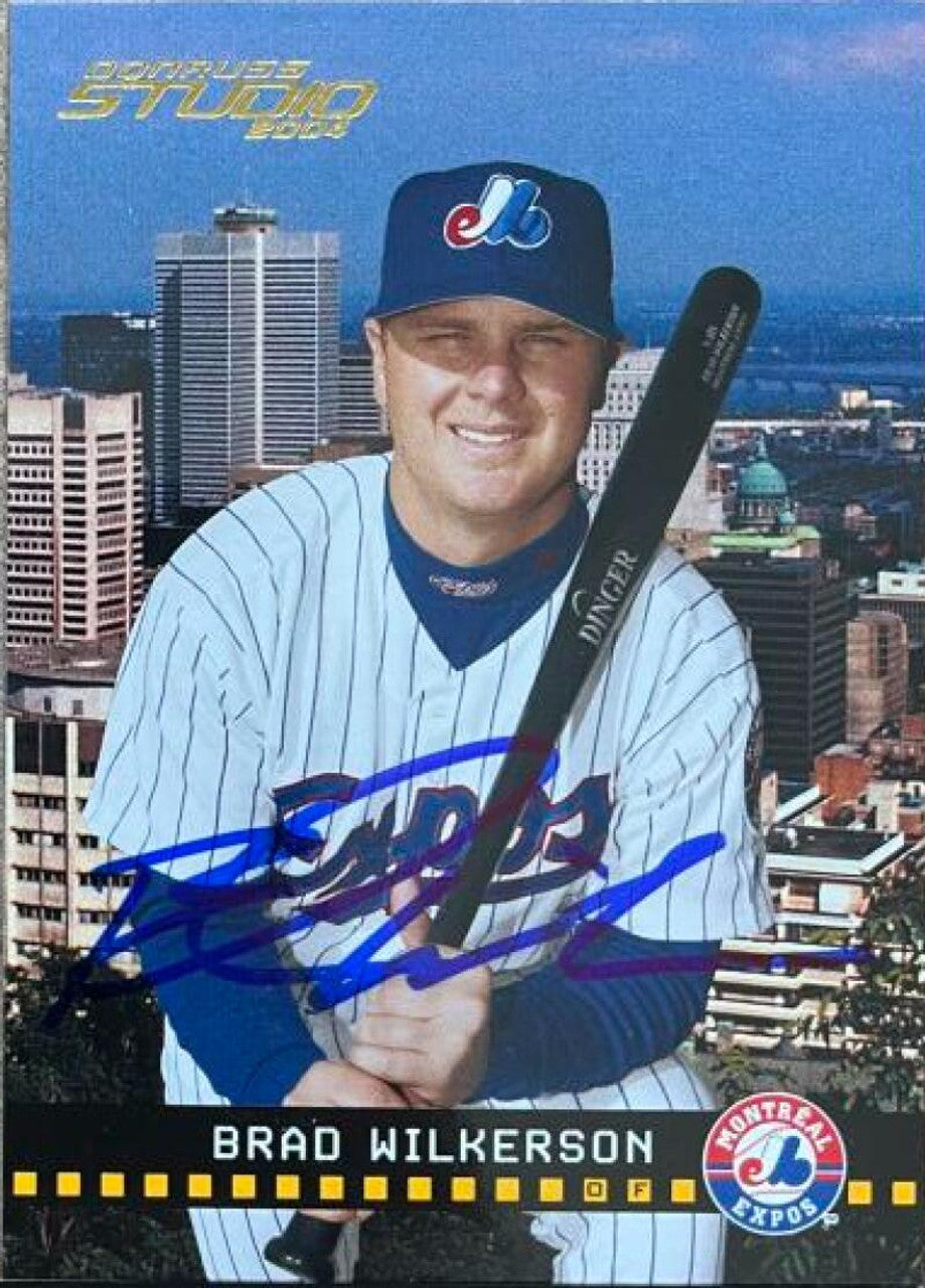 Brad Wilkerson Signed 2004 Donruss Studio Baseball Card - Montreal Expos