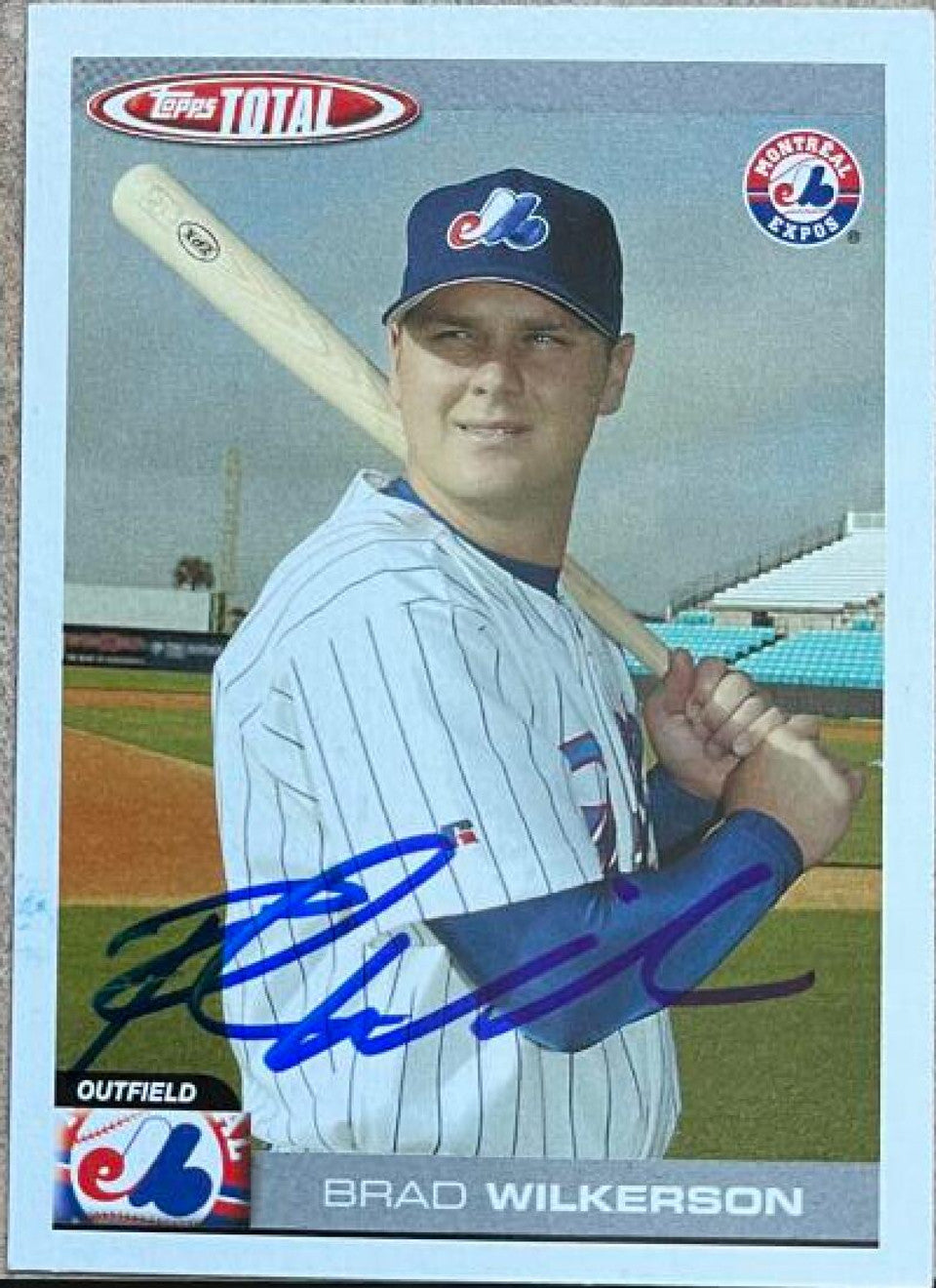 Brad Wilkerson Signed 2004 Topps Total Baseball Card - Montreal Expos