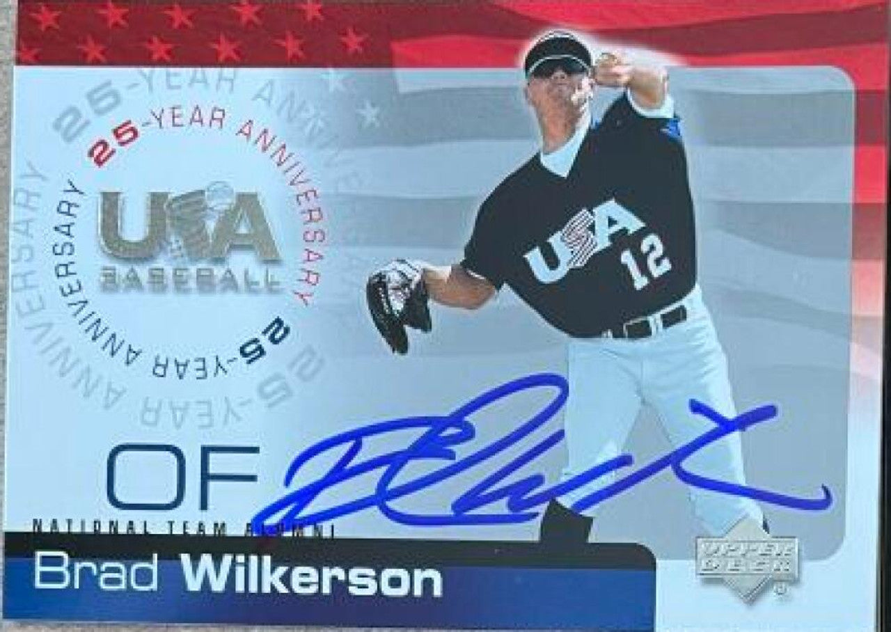 Brad Wilkerson Signed 2004 Upper Deck Baseball Card - Team USA