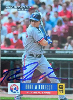 Brad Wilkerson Signed 2005 Donruss Baseball Card - Montreal Expos