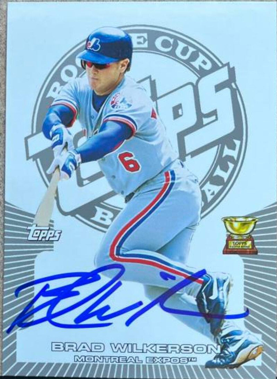 ブラッド・ウィルカーソン サイン入り 2005 Topps ルーキーカップ ベースボールカード - モントリオール エクスポズ