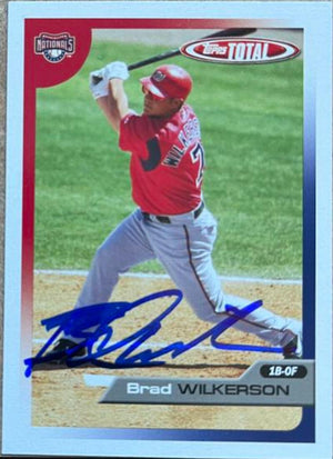 Brad Wilkerson Signed 2005 Topps Total Baseball Card - Washington Nationals