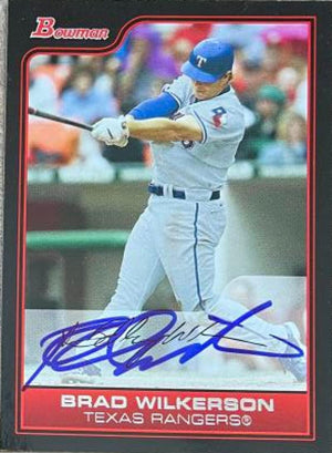 Brad Wilkerson Signed 2006 Bowman Baseball Card - Texas Rangers