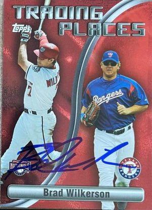 Brad Wilkerson Signed 2006 Topps Trading Places Baseball Card - Washington Nationals / Texas Rangers