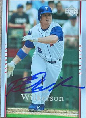 Brad Wilkerson Signed 2007 Upper Deck Baseball Card - Texas Rangers