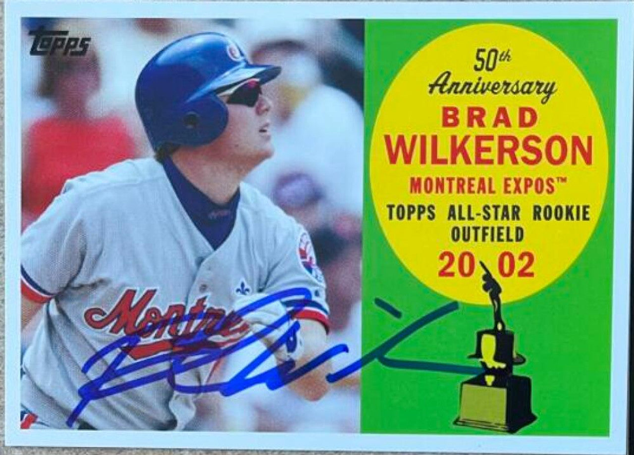 Brad Wilkerson Signed 2008 Topps All-Rookie Team Baseball Card - Montreal Expos