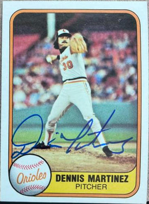 Dennis Martinez Signed 1981 Fleer Baseball Card - Baltimore Orioles