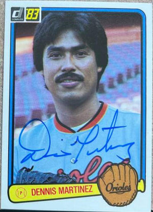 Dennis Martinez Signed 1983 Donruss Baseball Card - Baltimore Orioles