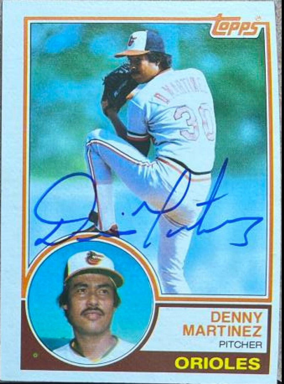 Dennis Martinez Signed 1983 Topps Baseball Card - Baltimore Orioles