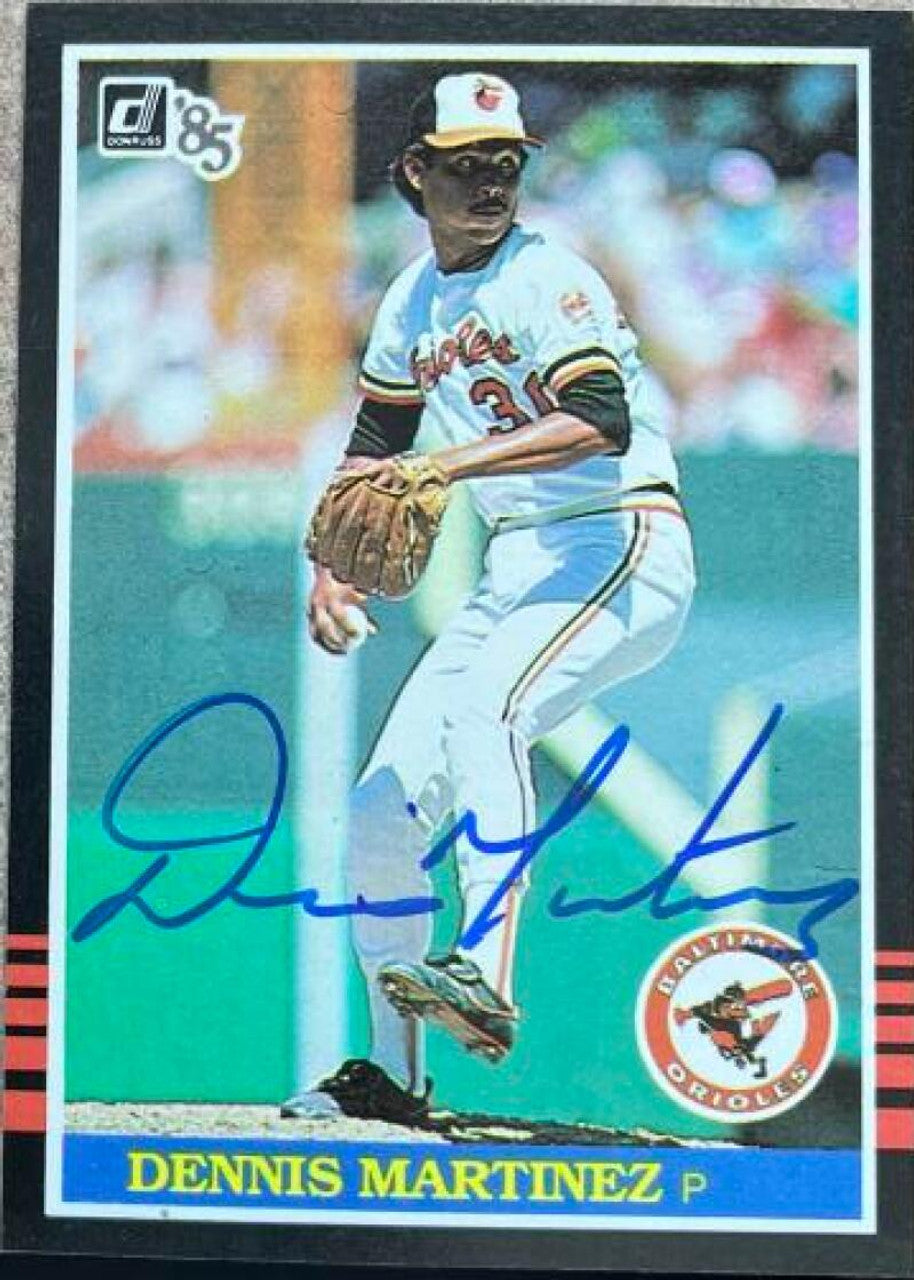 Dennis Martinez Signed 1985 Donruss Baseball Card - Baltimore Orioles