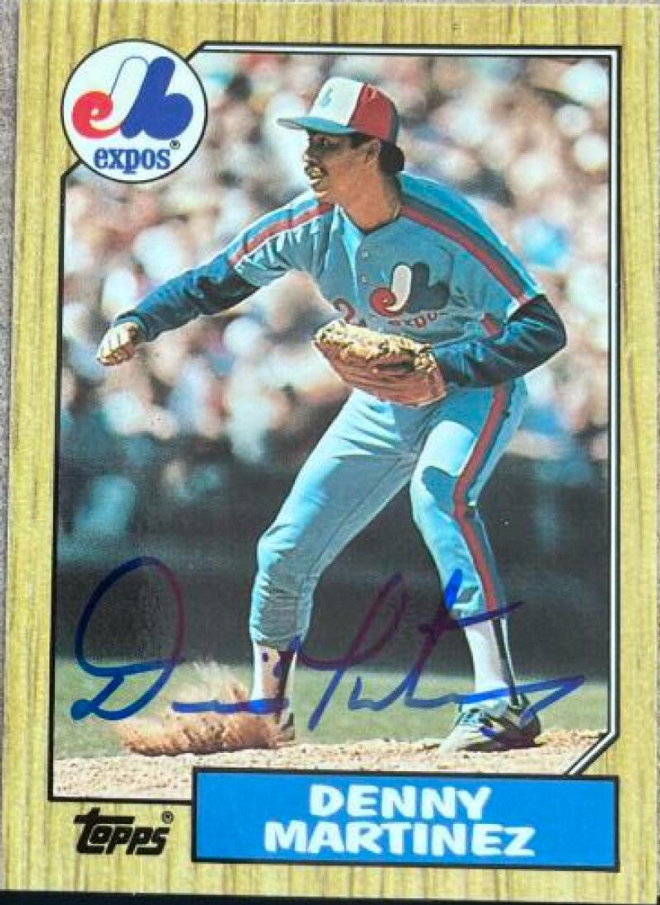 Dennis Martinez Signed 1987 Topps Tiffany Baseball Card - Montreal Expos