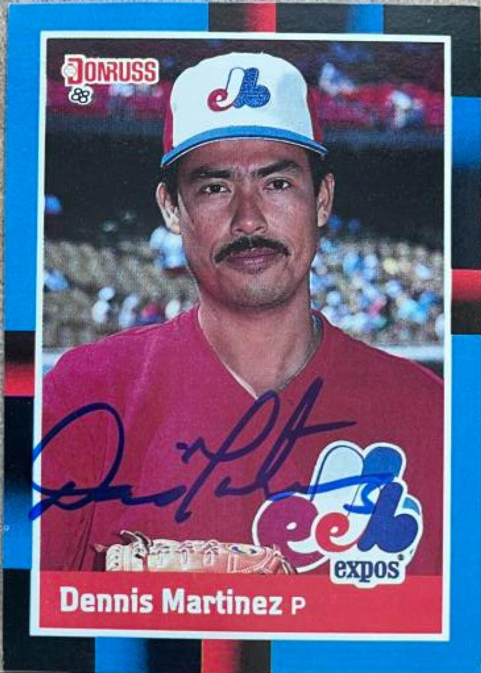 Dennis Martinez Signed 1988 Donruss Baseball Card - Montreal Expos