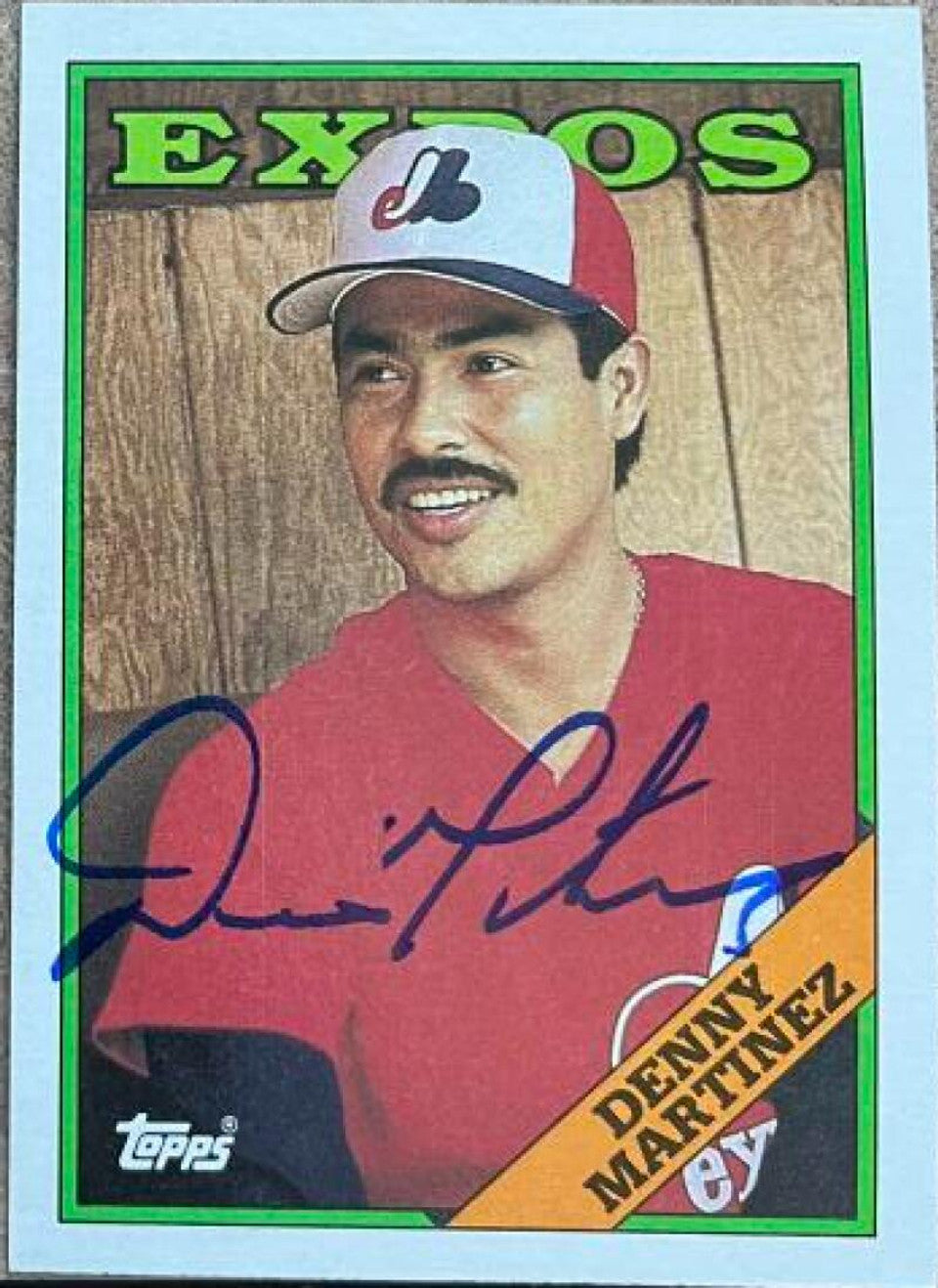 Dennis Martinez Signed 1988 Topps Baseball Card - Montreal Expos