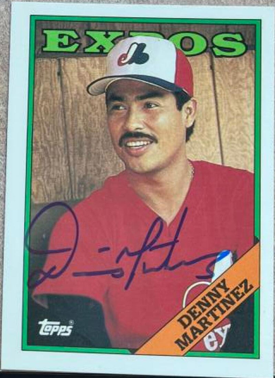 Dennis Martinez Signed 1988 Topps Tiffany Baseball Card - Montreal Expos