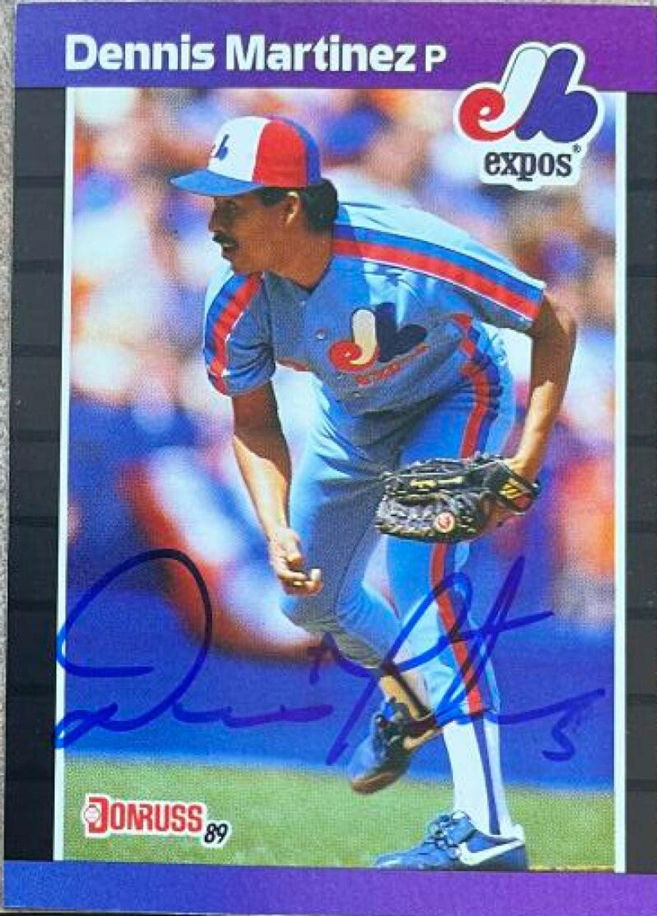 Dennis Martinez Signed 1989 Donruss Baseball Card - Montreal Expos