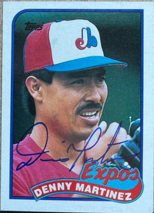 Dennis Martinez Signed 1989 Topps Baseball Card - Montreal Expos