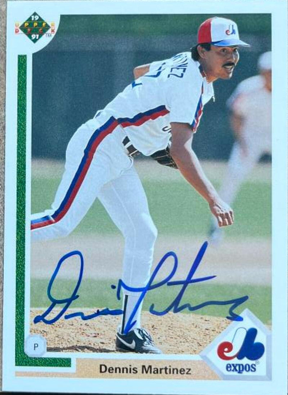 Dennis Martinez Signed 1991 Upper Deck Baseball Card - Montreal Expos