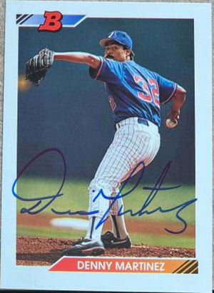 Dennis Martinez Signed 1992 Bowman Baseball Card - Montreal Expos